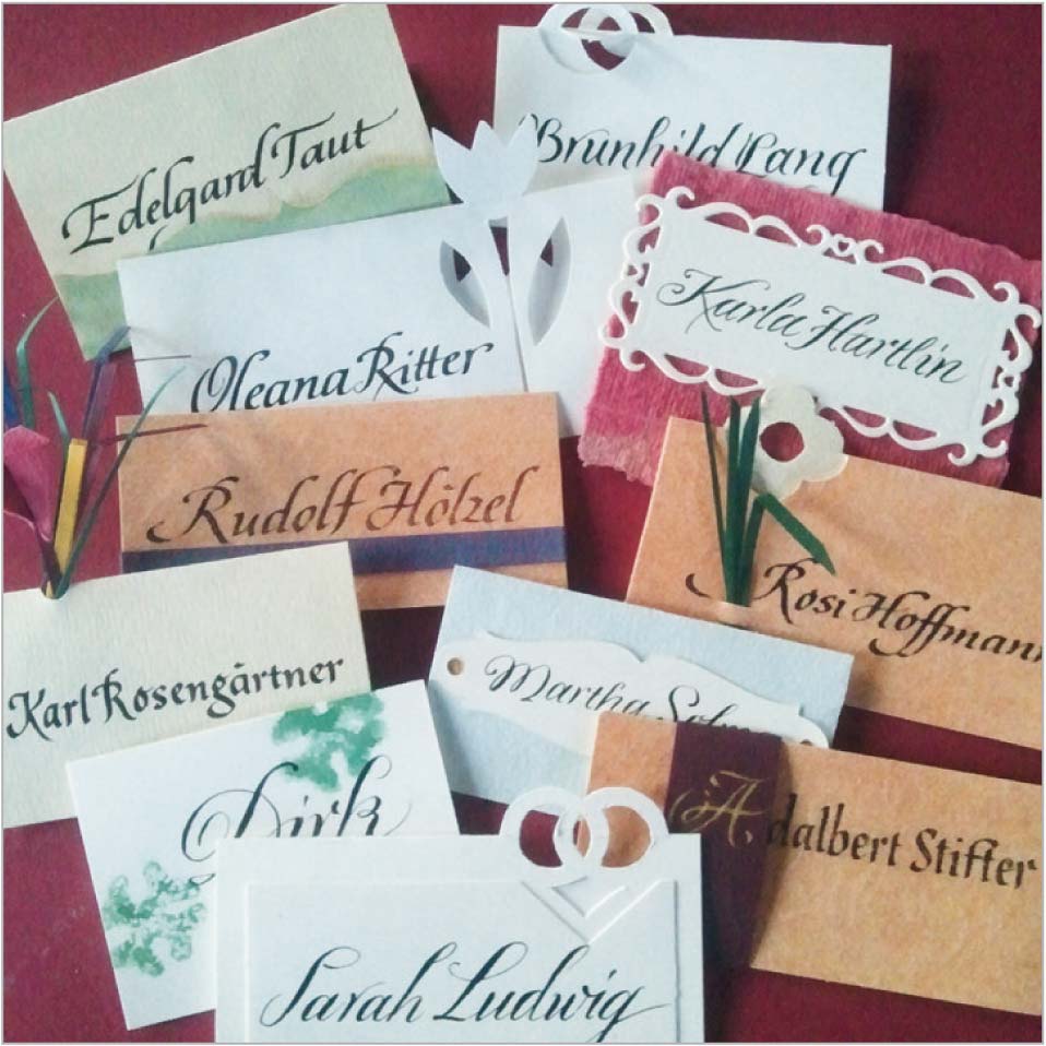 Marit Budschigk-Kalligrafie-Tischkarten